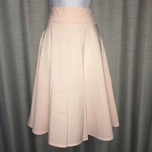 Pale Pink A-Line Skirt - XL